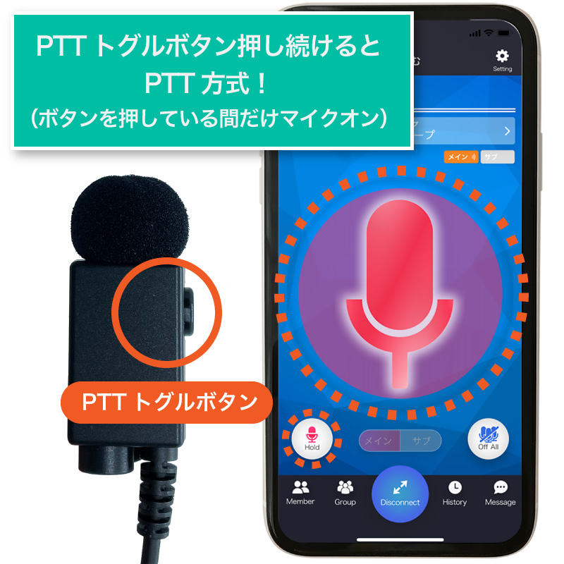 PTT方式で使う場合